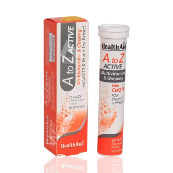 Health Aid A-Z Multivitamins & Ginseng Vegetarian Effervescent Tablets ...